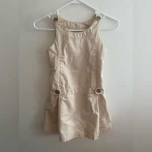 GapKids girl’s tan sleeveless dress - 100% cotton. Double-lined. Like new!